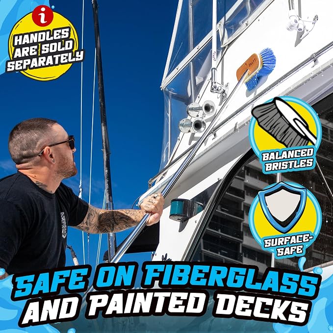 Salty Captain Medium Bristle Boat Deck Brush – Versatile Cleaning - Image 4