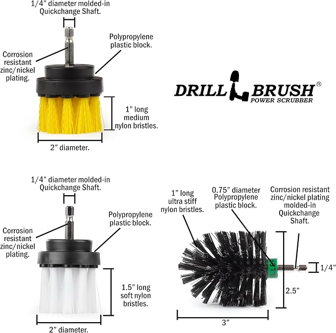 Variety Multi-Pack Drill Brush Attachments - Image 5