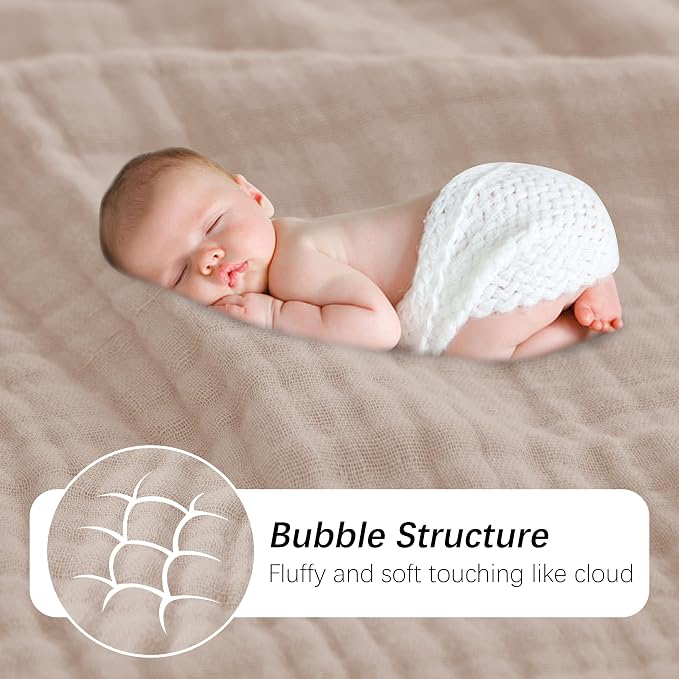 SWEET DOLPHIN Muslin Baby Bath Towels Blanket - Image 7