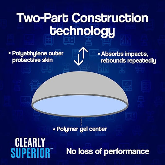 12-Pack Clearly Superior Gel Bumpers. Small Rectangle 1.5" x .5" Protects - Image 2