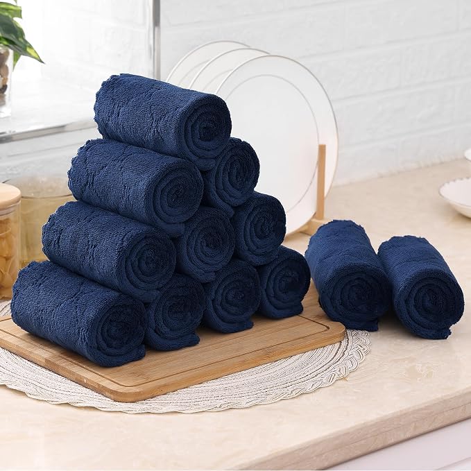 Mordimy 24 Pack Kitchen Towels, Super Soft and Absorbent Dish Towels, Coral - Image 8