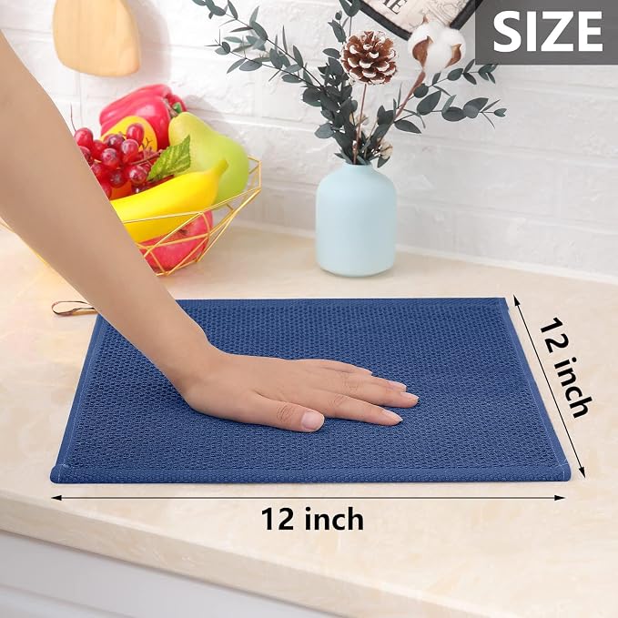 Homaxy 100% Cotton Waffle Weave Kitchen Dish Cloths, Quick Drying Dish Rags - Image 5