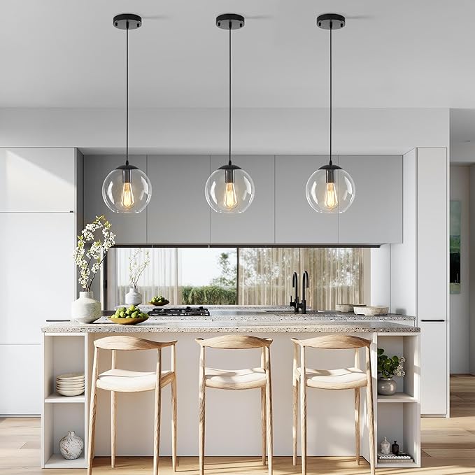 Globe Pendant Light, Modern Hanging Lighting Fixture, Classic Cluster Chandelier - Image 2