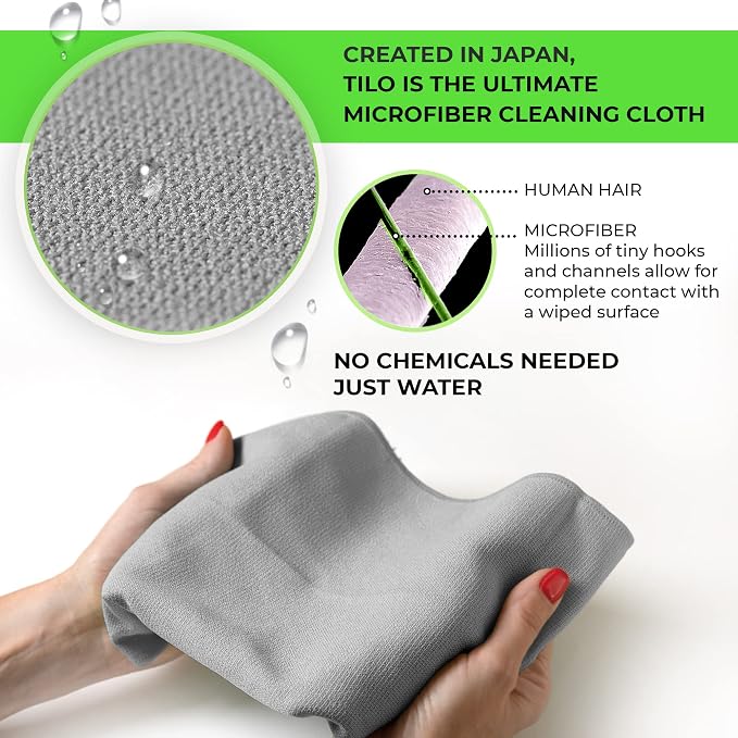 TILO Microfiber Cleaning Cloth – 19x13 Inch Ultra-Absorbent, Streak-Free - Image 6