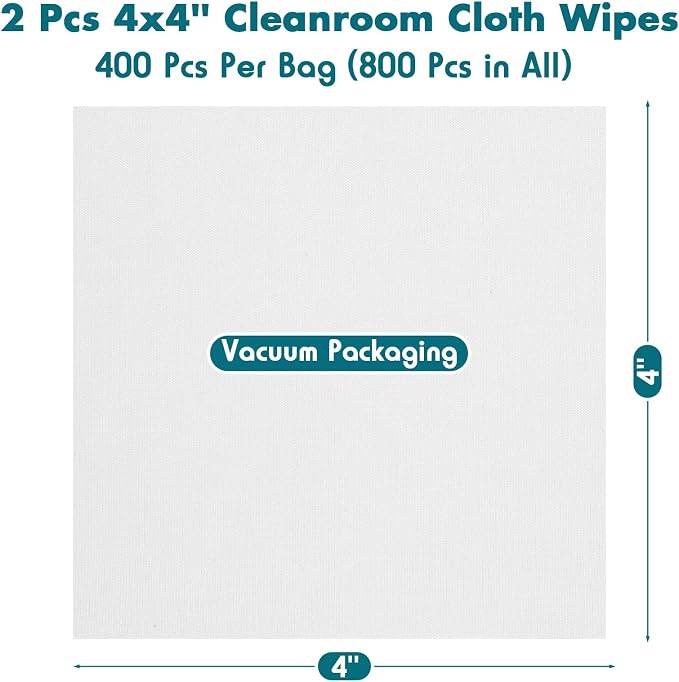 Cleanroom Cloth Wipes 4"x4" Microfiber Lint Free Cloth Disposable Clean Cloths - Image 5