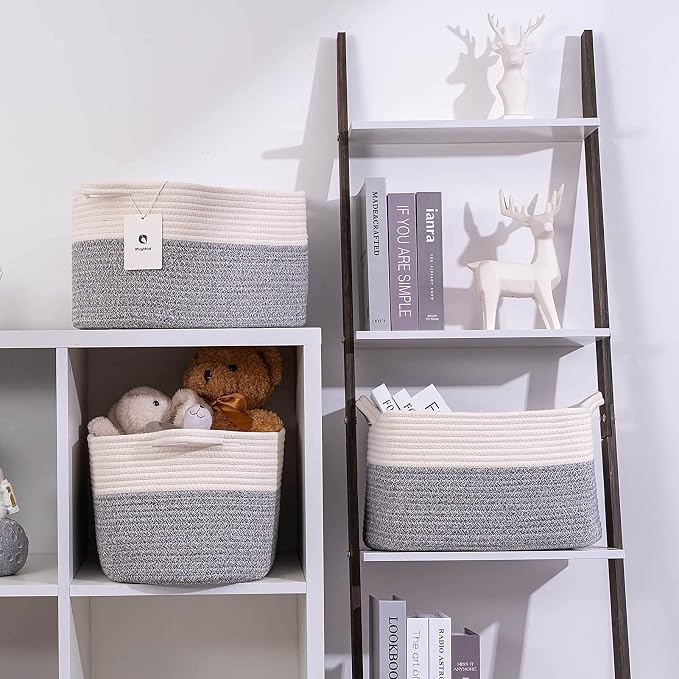 Medium and Large Woven Basket//With Handle, Used - Image 6