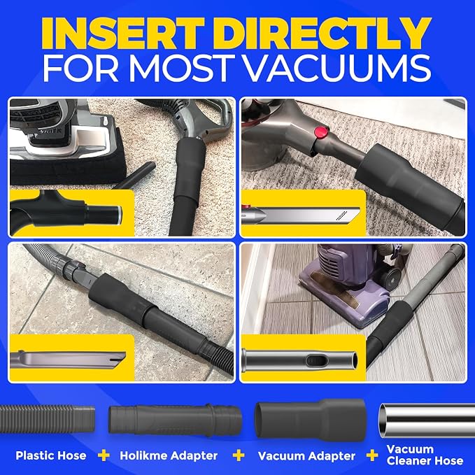 Holikme Dryer Vent Cleaner Kit Vacuum Hose Attachment Brush - Image 3