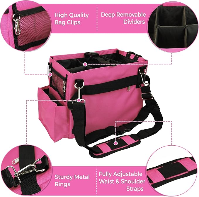 Blue Lilly Large Capacity Durable Cleaning Caddy Bag - Image 4