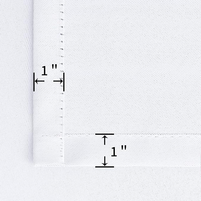 BGment Rod Pocket White Curtains 40 Inches Length - Image 7