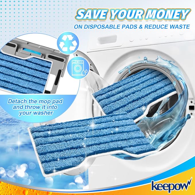 KEEPOW Reusable Mop Pads Refills, Replacement Pads Compatible - Image 5