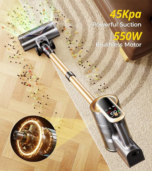 RENDOW Cordless Vacuum Cleaner, 550W 45Kpa Stick Vacuum, 65Mins Vacuum Cleaners - Image 2