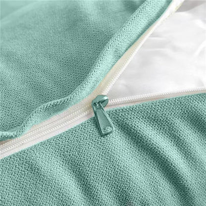 Triangular Reading Bed Rest Pillow Large Bolster Cushion Headboard Backrest Wedge Pillow with Removable Cover and Two Large Side Pockets (Turquoise, California King: 71 x 8 x 20 inches)