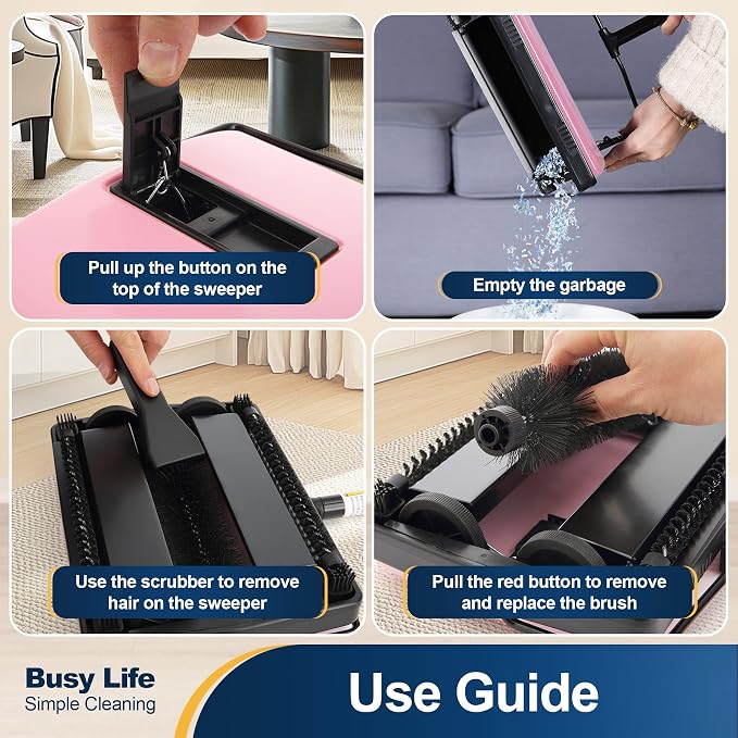 Yocada Manual Carpet Sweeper Cleaner Household Sweeper - Image 3