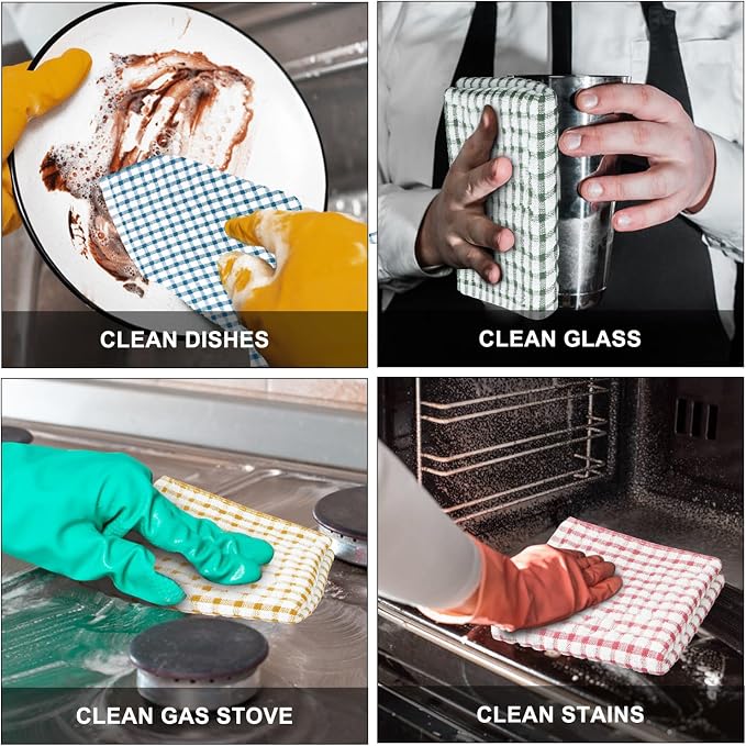 Nialnant 8 Pcs Kitchen Dish Rags, 100% Cotton Soft Absorbent Quick Drying Dish - Image 5