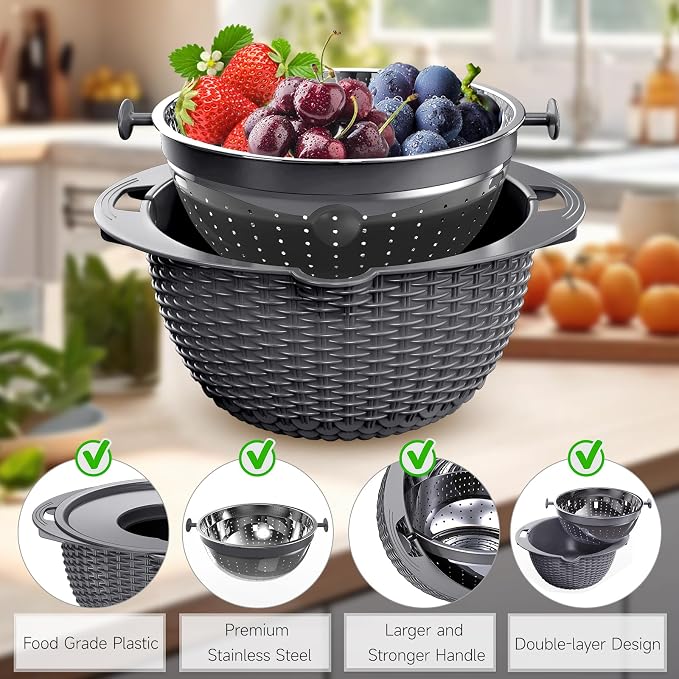 4-1 Colander with Bowl Set - Image 6