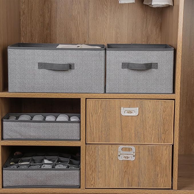Storage Baskets, 11-Inch Woven Fabric Bins, Storage Cubes - Image 8