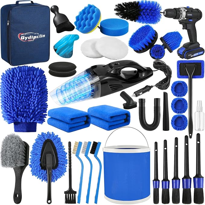 38Pcs Car Detailing Kit, Car Detailing Brush Set, Car Wash Cleaning Kit by Qydipclin