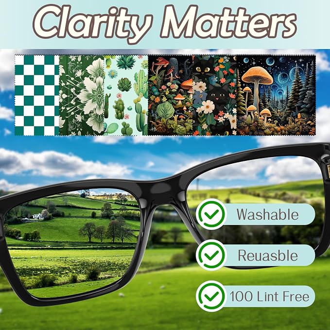 6 PCS Glasses Cleaning Cloth Eyeglass Lens Microfiber Cleaning Cloth Reusable - Image 3