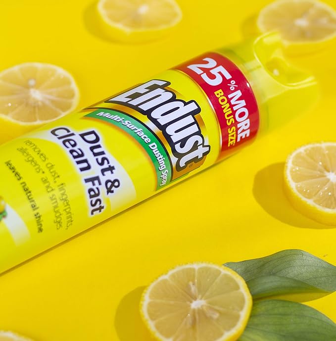 Endust Multi-Surface Dusting and Cleaning Spray, Lemon Zest, 12.5 Ounce - Image 8