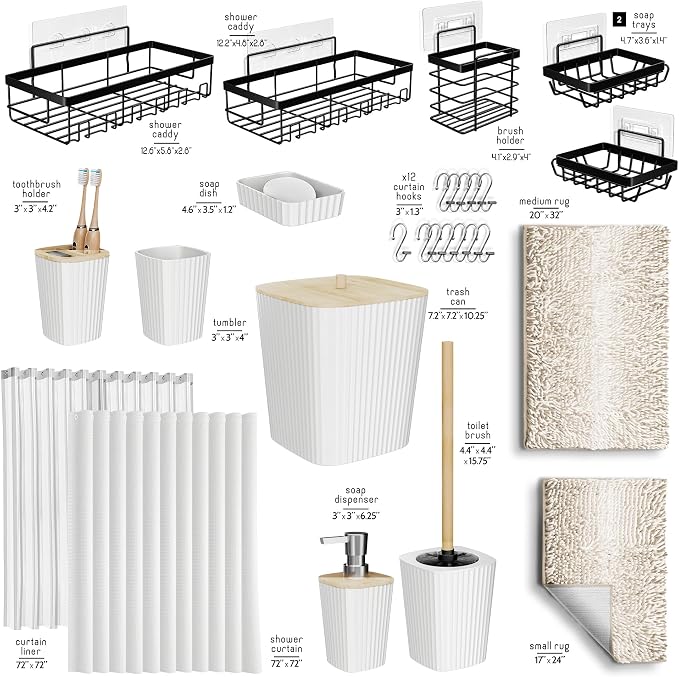 Clara Clark Bathroom Accessories Set - Image 3