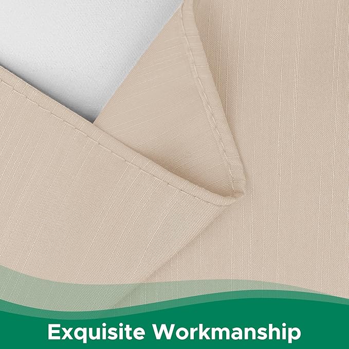 Biscaynebay Wrap Around Bed Skirts for King & Cal King Beds 17" Long Drop, Sand Adjustable Elastic Dust Ruffles Easy Fit Wrinkle Resistant Silky Luxurious Fabric Machine Washable