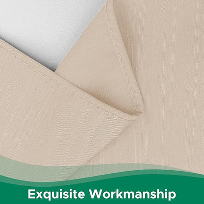 Biscaynebay Wrap Around Bed Skirts for King & Cal King Beds 17" Long Drop, Sand Adjustable Elastic Dust Ruffles Easy Fit Wrinkle Resistant Silky Luxurious Fabric Machine Washable