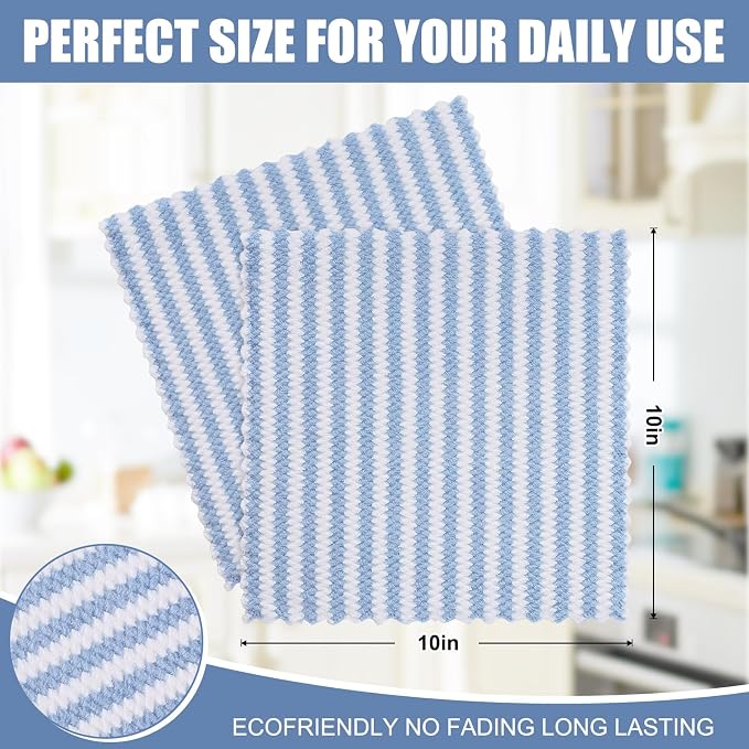 Homaxy 12 Pack Kitchen Dish Cloths, Ultra Soft and Absorbent Dish Towels - Image 5