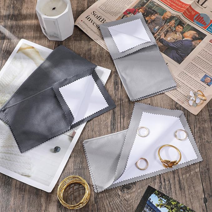 30 Pcs Silver Jewelry Polishing Cloths 6 x 8 inches Jewelry Cleaning Cloth - Image 7