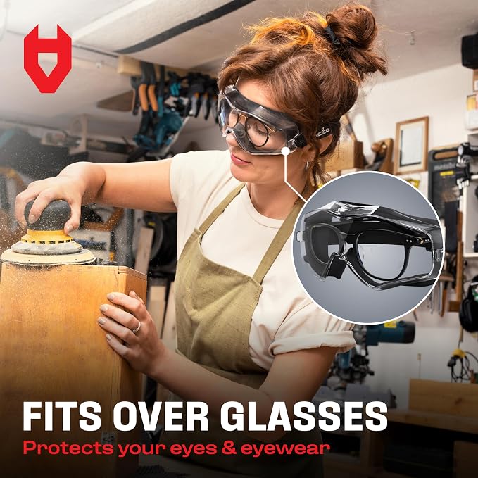 NoCry Safety Goggles Over Glasses - Image 3