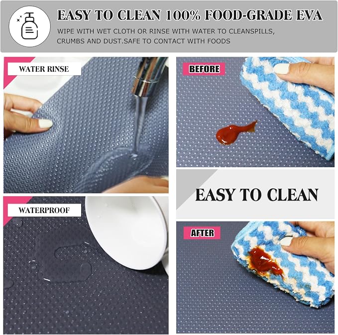 10Pcs Refrigerator Liners, Washable Fridge Liner Shelf Mats Refrigerator Pads - Image 4