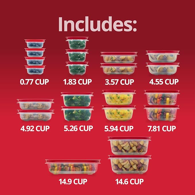 Rubbermaid EasyStore Containers, 44-Piece Set, Food Storage Containers - Image 6