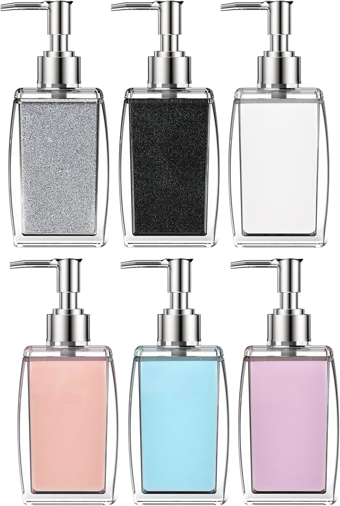White Soap Dispenser with Refillable Plastic Pump - Image 2