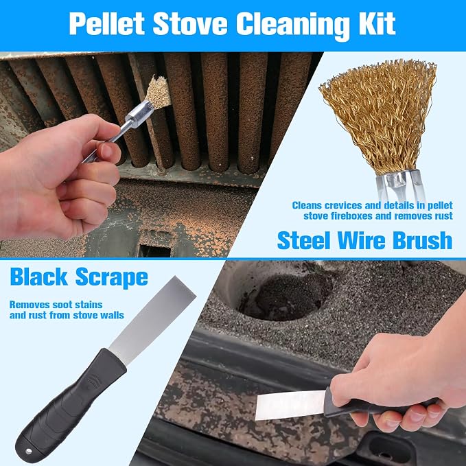 XANGNIER Pellet Stove Cleaning Kit, Pellets Stove Brush Cleaner Accessories - Image 4