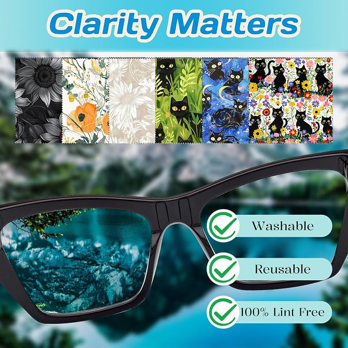 6 PCS Glasses Cleaning Cloth Eyeglass Lens Cleaning Cloth Eyeglasses Wipes - Image 3