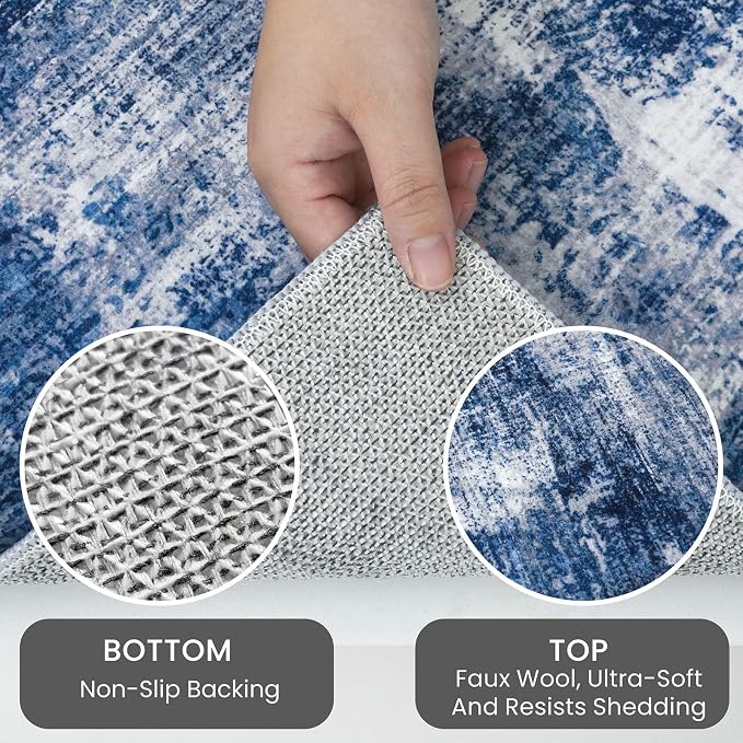 IOHOUZE Abstract Runner Rug 2x8 Ft Washable Runners - Image 4