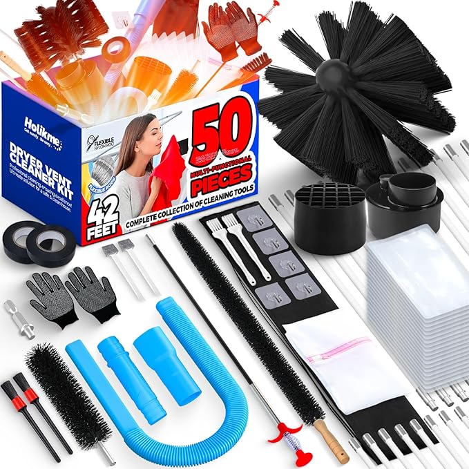 Holikme Dryer Vent Cleaner Kit Dryer Cleaning Tool Include Dryer Vent Brush by Holikme