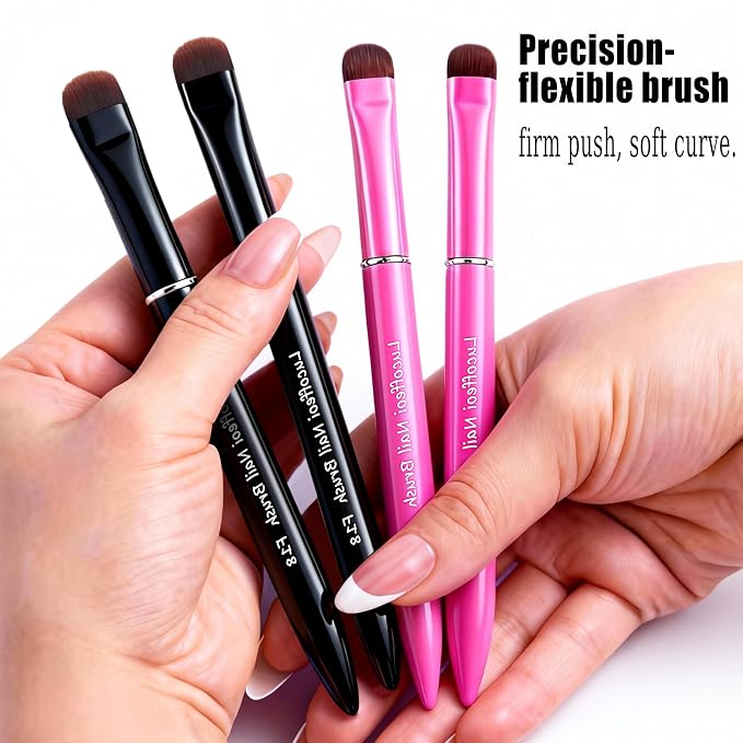 Nail Brush for French Tips & Cleaning Gel Polish- Precision Thin Brush for - Image 5