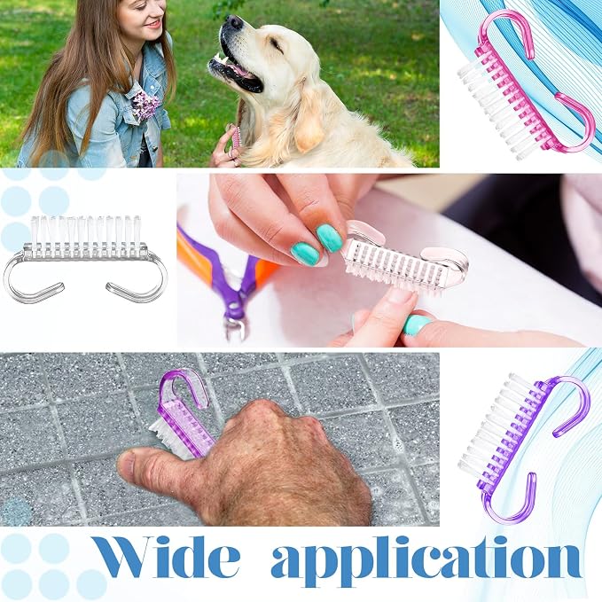 Bokon 400 Pcs Handle Grip Nail Brush Bulk Fingernail Scrub Brush - Image 5