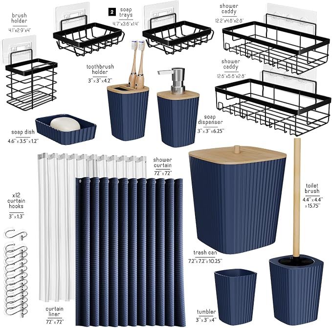 Clara Clark Bathroom Accessories Set - Image 3