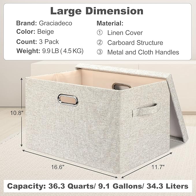 Large Quart Collapsible Stackable Storage Bins - Image 2