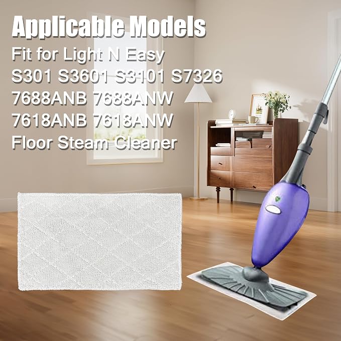 Light 'N' Easy Steam Mop Pads Replacement Reusable - Image 3