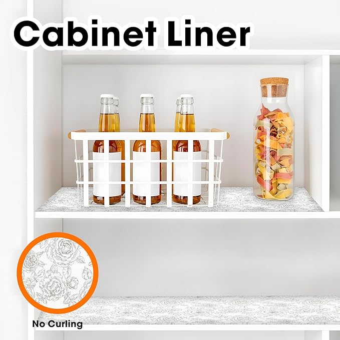 Drawer and Shelf Liner for Kitchen Cabinets Non-Adhesive, Non-Slip Cabinet - Image 8