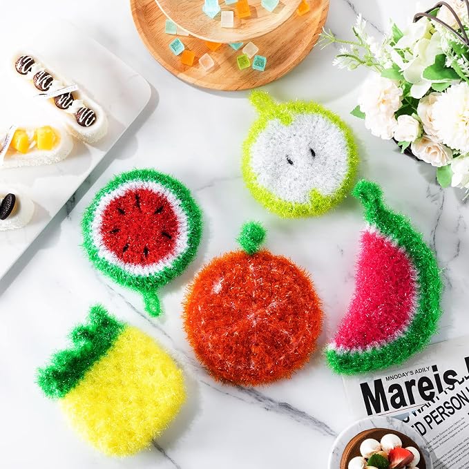 Kenning 16 Pcs Dish Scrubber Non Scratch Dish Washing Scrubbers Reusable - Image 4