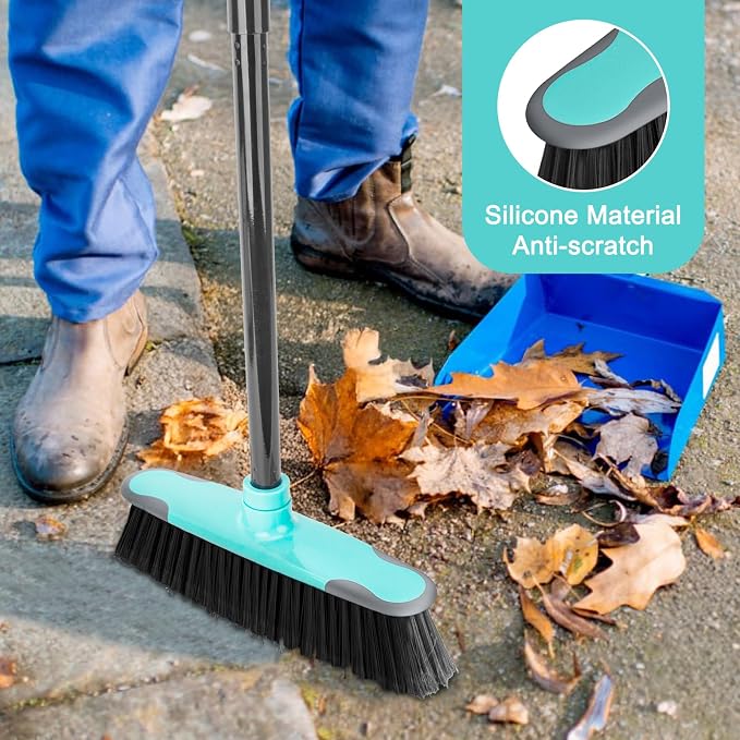 KeFanta Broom for Sweeping Indoor, Soft Bristle Angle Brooms for Floor Cleaning - Image 5
