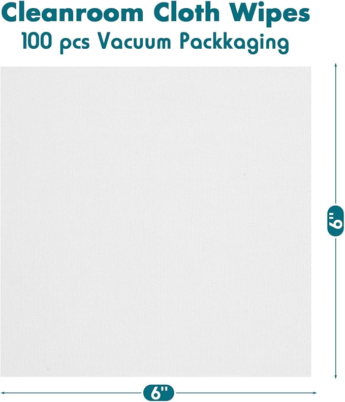 100 Pcs Cleanroom Cloth Wipes Microfiber Lint Free Cloth Disposable Clean - Image 3