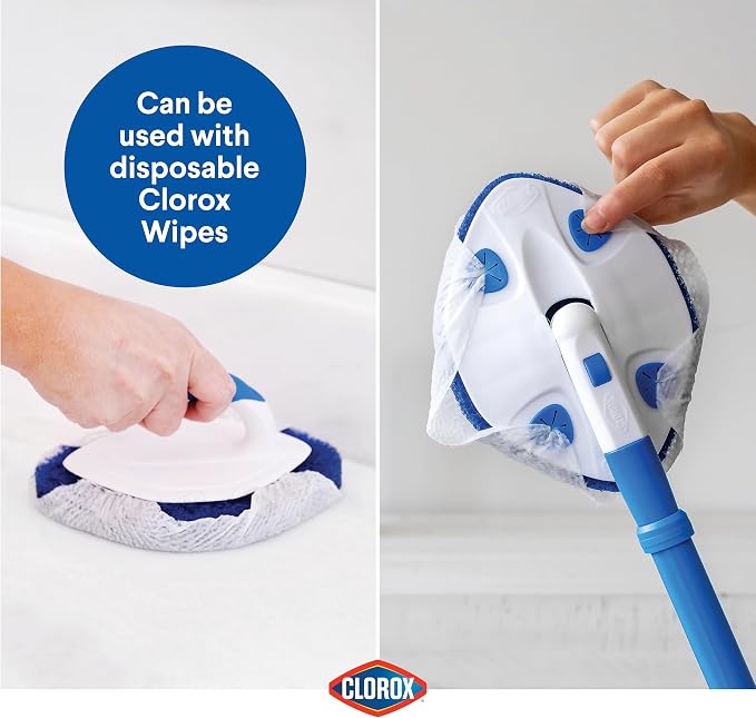Clorox Extendable Tub & Tile Scrubber Refill, Diamond-Shaped Head Replacement - Image 4