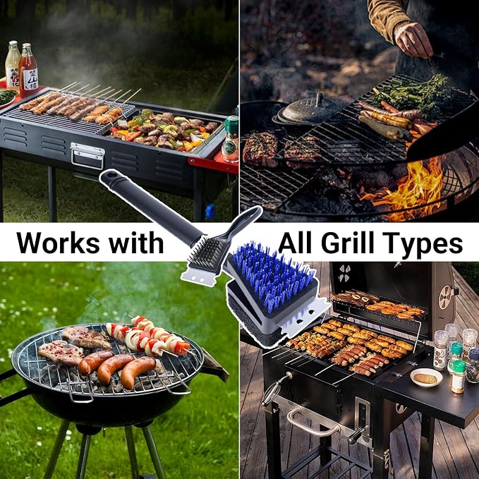 Nylon Grill Brush No Wire Bristle Barbecue Brush Grill Cleaning Kit, Safe Grill - Image 5
