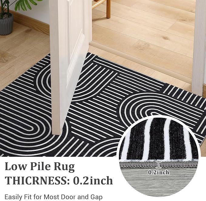 Washable Rug 6ft Area Rugs for Living Room, Abstract Rug for Bedroom, Soft - Image 6