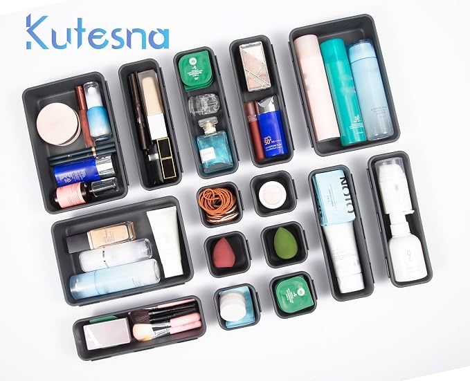 25 PCS Interlocking Desk Drawer Organizer Separator - Image 3