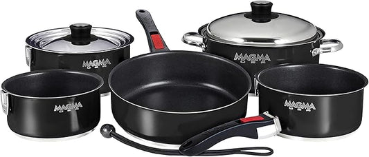 Magma 10 Piece Gourmet Nesting Stainless Steel Cookware Set by MagmaProducts